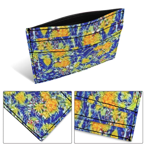 'Summer Basket' Faux Leather Cardholder