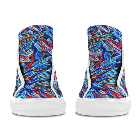 'Clematis Sapphire' (White Trim) Vancouver Canvas Boots
