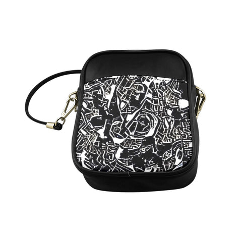 'Liquorice' Faux Leather Sling Pouch