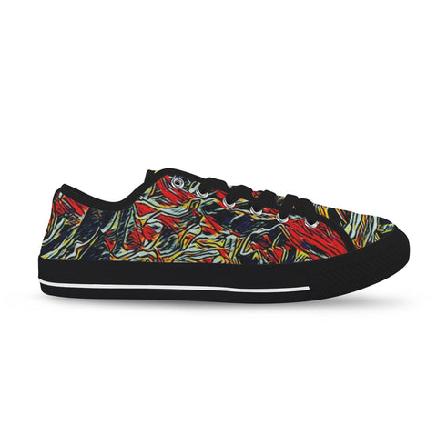 'Earthquake' (Black Trim) Women's Canvas Plimsolls