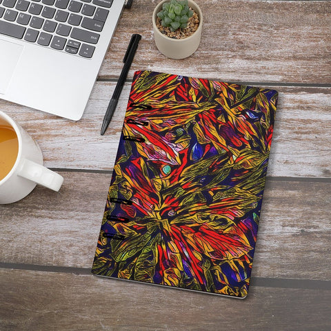 'Clematis Firestorm' Faux Leather A5 Binder Notebook
