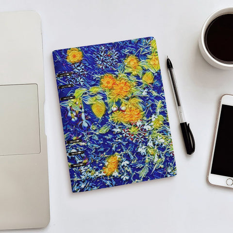 'Summer Basket' Faux Leather A5 Binder Notebook