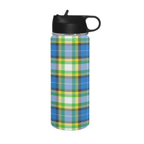 'Yorkshire Tartan' Insulated Water Bottle with Straw Lid (18 oz)
