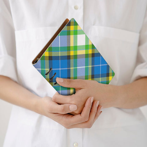 'Yorkshire Tartan' (Slant) Faux Leather A5 Binder Notebook