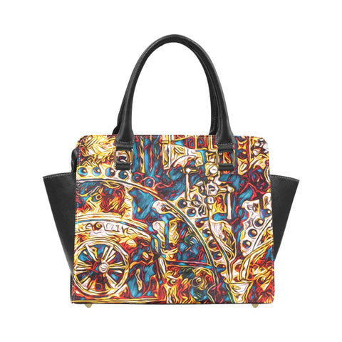 'Boilerplate' PU Rivet Shoulder-Handbag