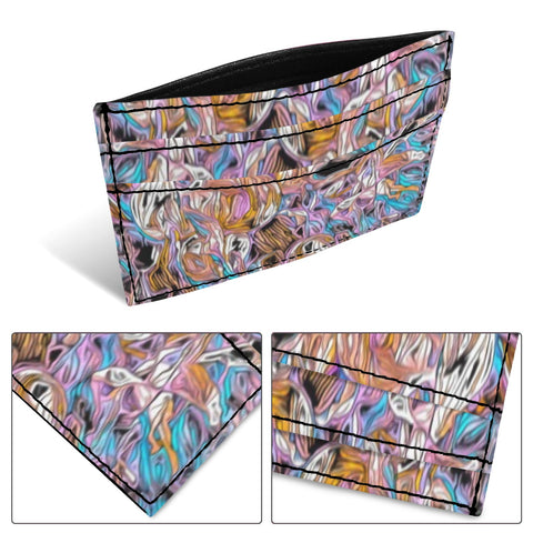 'Psychedelique' Faux Leather Cardholder