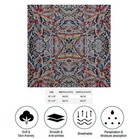 'Clematis Platinum' Poly Scarf Square