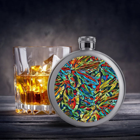 'Clematis Electra' Hip Flask