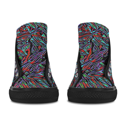 'Clematis Neon' (Black Trim) Vancouver H Women's Canvas Shoes (1013-1)
