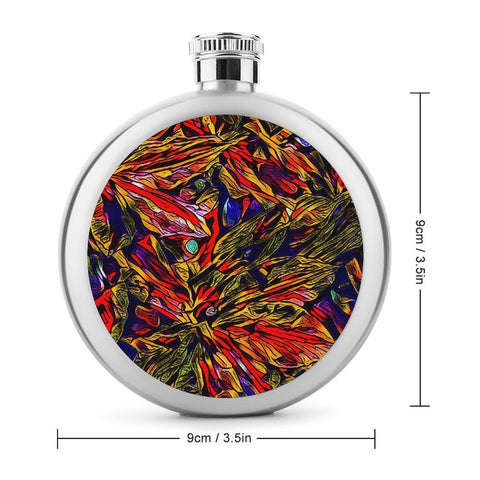'Clematis Firestorm' Hip Flask