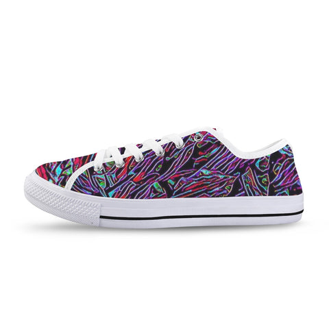'Clematis Neon' (White Trim) Women's Canvas Plimsolls