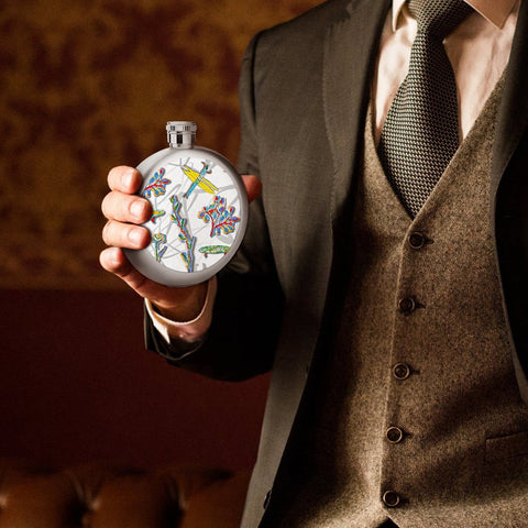 'Regenesis' (White Edit)  Hip Flask