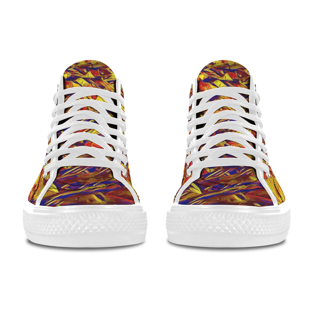 'Peony' (White) Women's 'Vancouver' High Top Boots