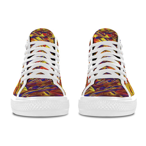 'Peony' (White) Women's 'Vancouver' High Top Boots