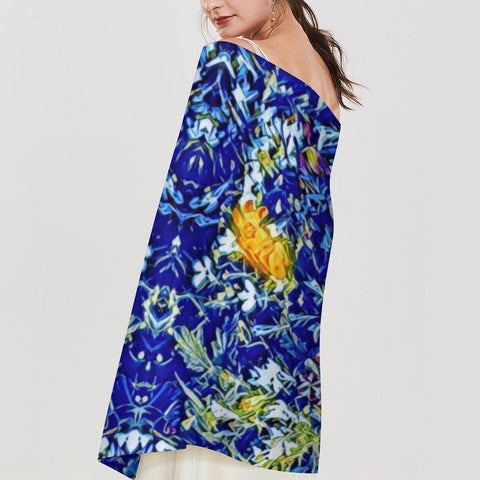 'Summer Basket' Tassel Fleece Scarf