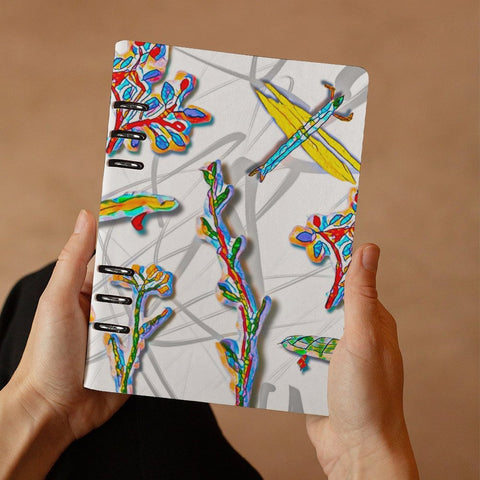 'Regenesis' (White Edit) Faux Leather A5 Binder Notebook