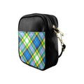 'Yorkshire Tartan' (Slant) Faux Leather Sling Pouch