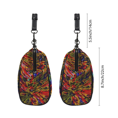 'Clematis Firestorm' Faux Leather Kisslock Handbag Crossbody