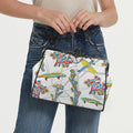 'Regenesis' (White Edit) Faux Leather Kisslock Handbag Crossbody