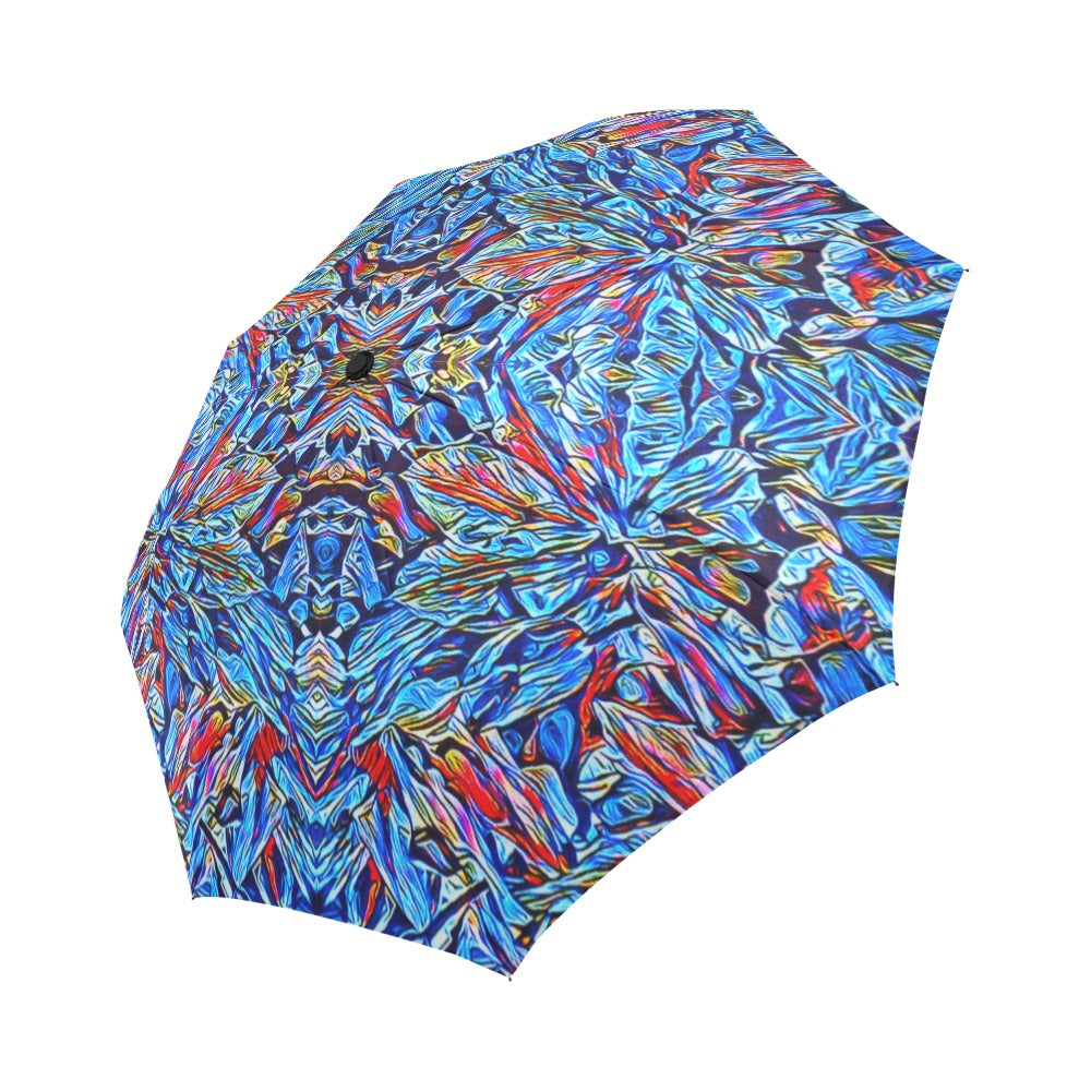 'Clematis Sapphire' Auto-Foldable Umbrella