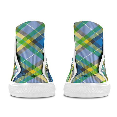 'Yorkshire Tartan' (Slant - White) Vancouver Canvas Boots