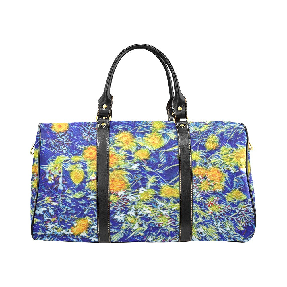 'Summer Basket' Nylon Duffle with Faux Leather Trim