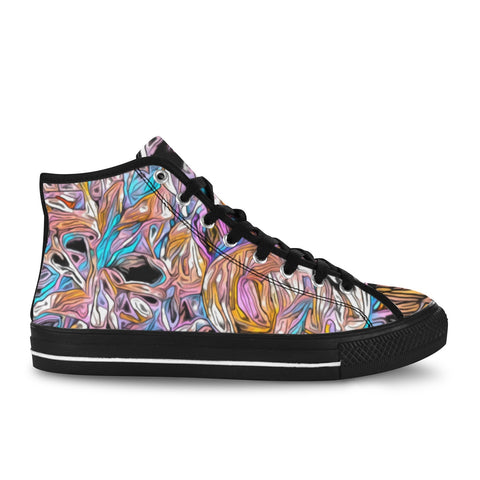 'Psychedelique' (Black) Women's 'Vancouver' High Top Boots
