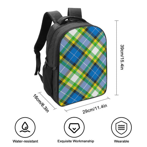 'Yorkshire Tartan' (Slant) Nylon Backpack