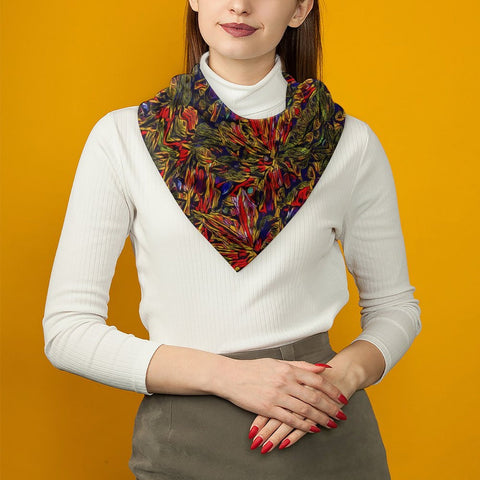 'Clematis Firestorm' Poly Scarf Square