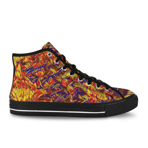 'Peony' (Black) Women's 'Vancouver' High Top Boots