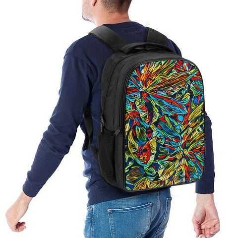 'Clematis Electra' Nylon Backpack