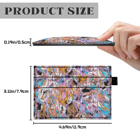 'Psychedelique' Faux Leather Cardholder