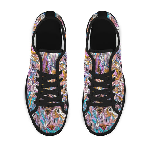 'Psychedelique' (Black) Women's Canvas Plimsolls