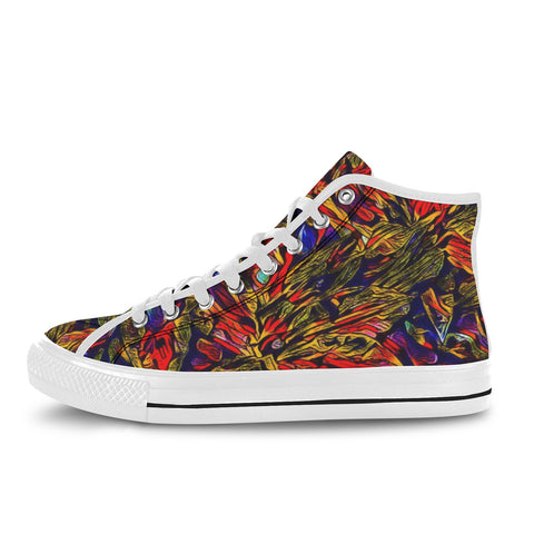 'Clematis Firestorm' (White Trim) Vancouver Canvas Boots