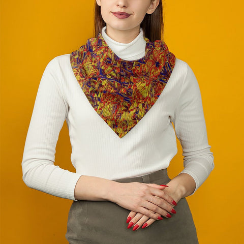 'Peony' Poly Scarf Square