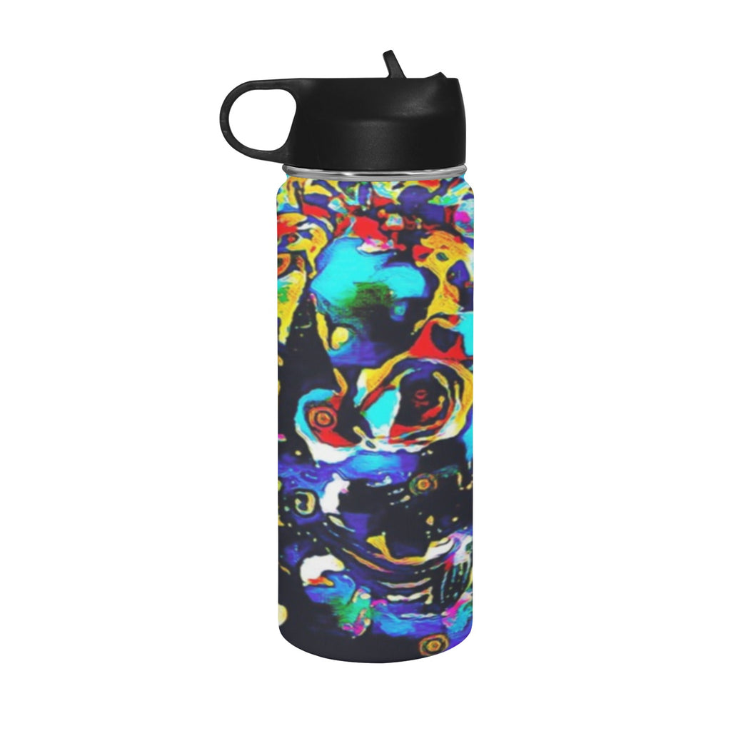 'Galaxa' Insulated Water Bottle with Straw Lid (18 oz)