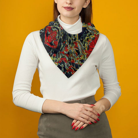 'Eathquake' Poly Scarf Square