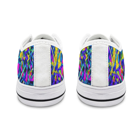 'Agapanthus' (White Trim) Seattle Women's Canvas Plimsolls