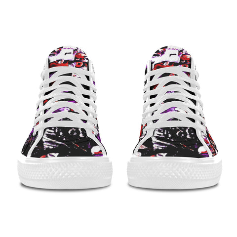 'Gothic Rose' (White Trim) Vancouver Canvas Boots