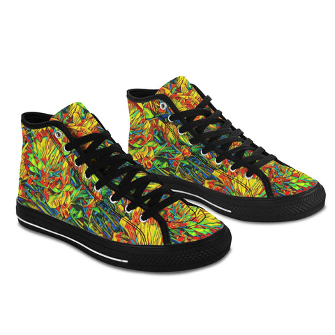 'Peony Citrus' (Black Trim) Vancouver Canvas Boots