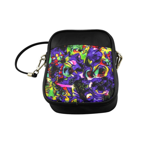 'Purple Haze' Faux Leather Sling Pouch
