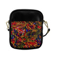 'Clematis Firestorm' Faux Leather Sling Pouch