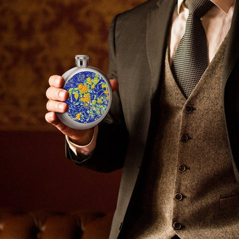 'Summer Basket' Hip Flask