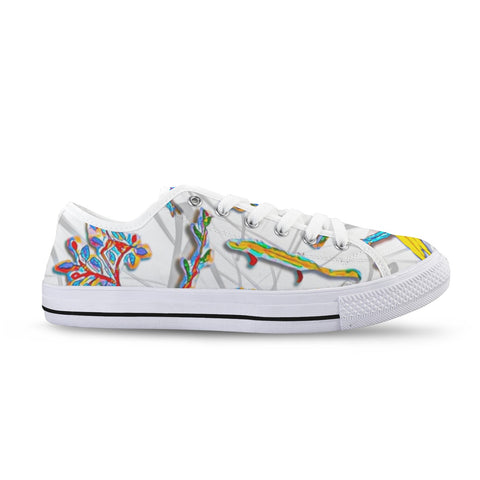 'Regenesis' (White Edit - White Trim) Women's Canvas Plimsolls