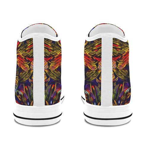 'Clematis Firestorm' (White Trim) Vancouver Canvas Boots