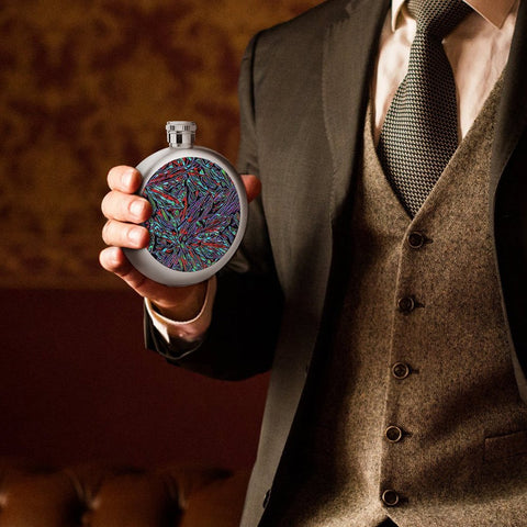 'Clematis Neon' Hip Flask