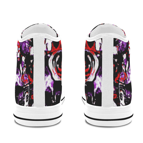 'Gothic Rose' (White Trim) Vancouver Canvas Boots