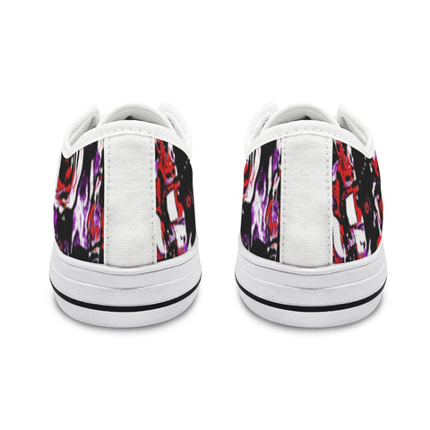 'Gothic Rose' (White Trim) Women's Canvas Plimsolls