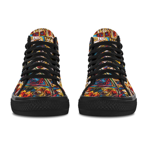 'Boilerplate' (Black) Women's Canvas Boots