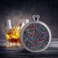 'Clematis Neon' Hip Flask